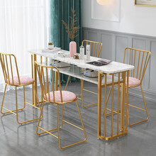 美甲桌椅套装 网红北欧美甲桌特价经济型单人小型双人美甲台新款Sivir 1.2米单人桌加2扇形椅 官方标配