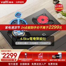华帝（VATTI）燃气灶天然气 嵌入式台式双灶具 4.5kw大火力灶台 鸳鸯聚能炉灶 i10049B