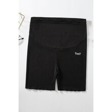 敏潮格伦孕妇短裤夏季内裤外穿潮妈弹力螺纹打底裤子运动三分安全裤防走光 1027-黑色 4XL