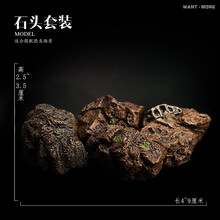 玩模乐树木植物模型 椰子 树松树花园草原场景 搭配小兵人模型动物恐龙模型 石头套装