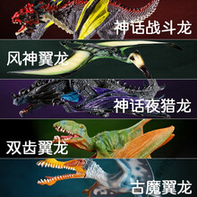 七夕情人节礼物恐龙模型儿童玩具仿真动物套装霸王龙三角龙翼龙恐龙玩具男孩生日礼物抖音网红同款 天空霸主5件套