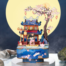 若来（Rolife）八音盒模型拼图玩具亲子互动创意解压古风音乐盒男孩女孩情人节生日礼物 古风八音盒-醉花灯【带灯款】