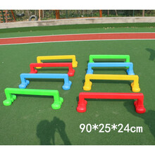 幼儿园拱形门 幼儿园户外跨栏儿童钻山洞拱形门塑料钻洞幼儿园钻圈体育器材玩具 如意跨栏(一套八个)