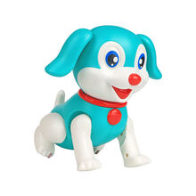 抖音玩具仿真会叫小狗1-2岁3宝宝男孩女孩儿童狗会走路唱歌 电动跳跳狗【蓝色】 充电版：送充电电池+充电器