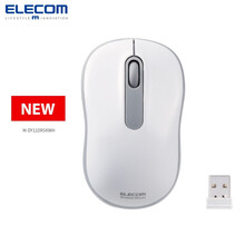 宜丽客（ELECOM） 无线鼠标 日本笔记本电脑办公省电轻便可爱少女款粉色 白色【M码】