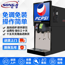 松季可乐机商用小型可乐糖浆全自动冷饮机现调汉堡店三阀自助果汁碳酸饮料机 双阀可乐机