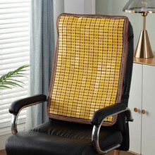 单人沙发凉席靠垫 凉席坐垫腰垫抱枕靠垫椅子座椅靠背垫透气靠枕沙发靠背垫腰靠麻将 金色窄边靠背 45x45cm