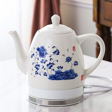 优卓电热水壶瓷陶瓷电热家用自动断电大容量1.7l煮水器烧水壶家用 1.8LA款国色多姿