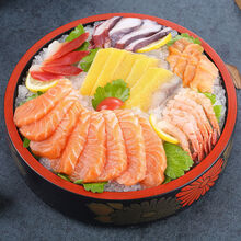 三文鱼刺身鲜活整条即食生鱼片冰鲜三文鱼十字丽日 刺身拼盘(500g  4种海鲜)