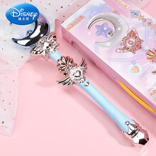 迪士尼 儿童魔法棒女孩闪光女童小魔仙公主生日礼物发光发声道具星星玩具 月亮魔法棒-蓝(不可拼接)