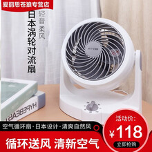 日本IRIS爱丽思电风扇家用风扇空气循环扇空调风扇办公室台式台扇电扇迷你小电扇HD15NC HD15NC白色