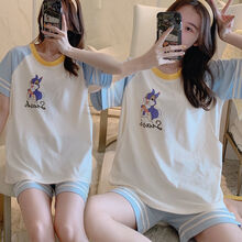 十月结晶 商场同款哺乳睡衣夏季薄款怀孕期孕妇睡衣宽松短袖套装月子服棉质产妇喂奶 101松鼠 M码【适合80-100斤以下】