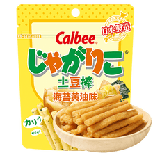 国际	日本进口 卡乐比Calbee土豆棒色拉海苔黄油酱油味薯条马铃薯棒52g 海苔黄油味土52g