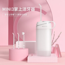 罗曼（ROAMAN）冲牙器mini3家用防水迷你便携式洗牙器水牙线去除牙结石正畸专用洗牙取件 纯净白 mini3白色