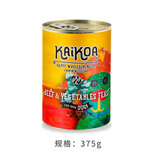 KAIKOA咔蔻狗罐头鸡鸭鱼肉犬罐大罐主食罐湿粮营养拌饭375g 牛肉味 375g *5