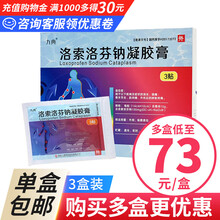 九典 洛索洛芬钠凝胶膏 10g*3贴/盒用于关节炎、肌肉痛、外伤后的肿胀疼痛 贴膏湖南九典 3盒装