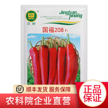 北京农科院京研高产抗病国福羊角中熟椒蔬菜种子中辣 四季播种非转基因种籽 家庭阳台园艺庭院室内外盆 国福208  8克/袋
