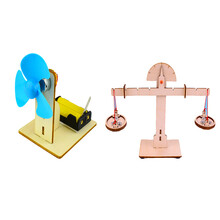 科技小发明小制作小学生科学实验DIY手工制作创新科学小实验套装材料包男孩玩具 木质小风扇+木质小天平