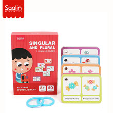 莎林SAALIN 英语单词卡幼儿园英文早教启蒙英语闪卡 认知闪卡-单复数