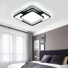 维亚雷网红北欧客厅灯长方形新款简约现代大气家用led圆款卧室吸顶灯餐厅灯具套餐 简约52*52cm三色变光48瓦