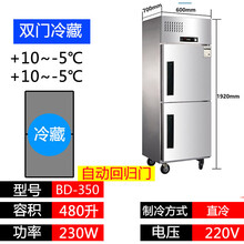 四门冰箱商用铜管立式双门冰箱双温冷藏冷冻冰柜急冻柜大容量冷柜 双门冰箱(全冷藏)+10~-5℃