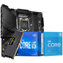 英特尔i5 10400F/10600KF i511400F i510400F盒装处理器CPU主板套装 B560M PRO小雕+8G内存板U套装 i5 10600K 4.1GHz 6核12线程