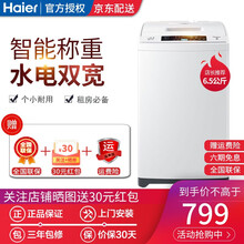 海尔（Haier）波轮洗衣机全自动小神童家用节能6.5公斤kg小型迷你宿舍出租屋漂甩合一 洗脱一体 6.5公斤海尔小神童