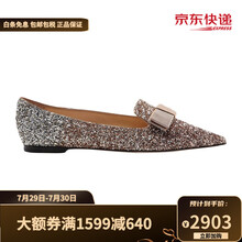 JIMMY CHOO 周仰杰女鞋 21春夏金色皮革休闲鞋 金色GALAVNB-ROSE-GOLD-GOLD- 35