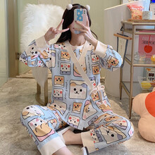 十月结晶 商场同款月子服春夏纯棉薄款宽松产妇喂奶衣产后哺乳三件套怀孕期孕妇睡衣 WH772# M码(建议体重75-100斤)