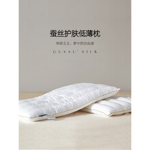 2021新品蚕丝枕芯蚕丝低枕头枕芯矮夏季软薄单人护颈椎助睡眠家用整头不塌陷不变形 蚕丝护肤低枕(厚度约3厘米)单只装
