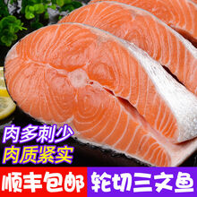 三文鱼新鲜轮切三文鱼排肉质鲜嫩三文鱼扒香煎烧烤三文鱼段冷冻 丽鲜玫 三文鱼排2份/500g