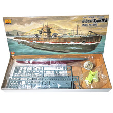 小号手拼装电动军事舰船模型 长30cm航母军舰潜艇 配502 80914德国U-107电动 拼装模型(自备胶水)