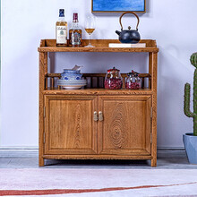 寻古红木家具非洲鸡翅木（学名：非洲崖豆木）餐边柜实木茶水柜中式厨房储物柜收纳柜Q 长81*宽40*高85cm