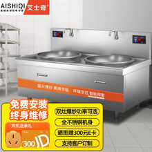 艾士奇 （AISHIQI）商用单双头大功率灶台酒店饭店电炒炉凹面厨房大炒锅灶 ASQ-AF1000