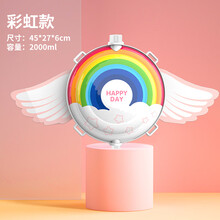 儿童背包式抽拉水枪玩具可背式喷水小号泚滋水枪男孩女孩3岁宝宝 少女彩虹翅膀2L