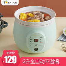 小熊（Bear） 电炖锅 家用小型2L陶瓷煮粥煲汤锅BB煲婴儿辅食炖盅全自动可预约免看管多功能电炖锅 DDG-D20V5