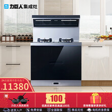 力巨人M7集成灶  一体灶侧吸下排 全机身模块化 油烟机燃气灶消毒柜套装 家用一体灶 钢化玻璃 黑色 桶装液化气