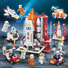 方橙积木 中国航天积木飞机火箭兼容樂高积木男孩女孩立体拼装模型儿童生日礼物 （航天发射中心）666颗粒