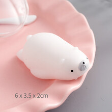 日韩风可爱团子捏捏乐创意上课打发时间解压神器发泄球减压小玩具 白色北极熊 小号