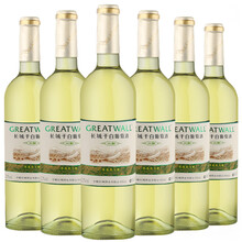 长城（GreatWall）红酒 橡木桶优选莎当妮干白葡萄酒750ML*6瓶整箱装