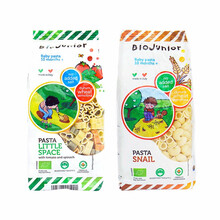 碧欧奇（Biojunior）意大利进口婴幼儿双有机辅食小麦蔬菜混合无盐宝宝面条400g（10个月以上）小蜗牛+小太空