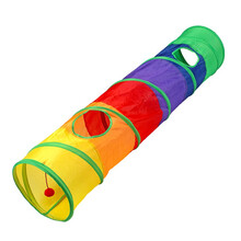 憨憨宠 猫隧道 宠物猫玩具可折叠猫通道猫咪用品 彩色直通猫隧道