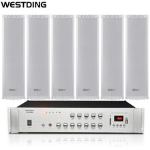 威斯汀（WESTDING) 5分区控制定压功放 防水壁挂音柱 音响套装 公共广播背景音乐音箱ZH2740X6+PA-700M