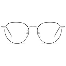 轩正 变色防蓝光眼镜男女同款玩游戏电脑手机护眼护目镜眼睛平光镜可配近视镜潮人 黑银框+防蓝光+防辐射