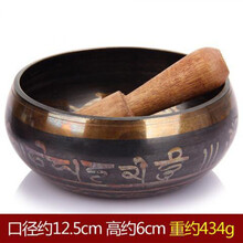 铜钵盂尼泊尔佛音钵瑜伽钵静心钵转经碗铜磬摆件 喜马拉雅铜钵口径12.5cm