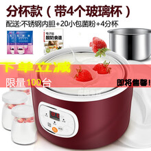 小型酸奶机全自动家用自制迷你宿舍单人发酵机多功能分杯纳豆米酒MI 紫色-智能款(钢胆+分杯)