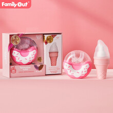 凡米粒 Family Out 甜甜圈儿童U型电动牙刷牙膏套装 粉色甜甜圈（包含U型刷头2个，洁牙慕斯1个）