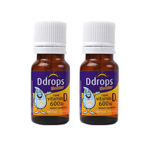 加拿大进口 Ddrops Baby儿童宝宝维生素D3滴剂 宝宝vd3 钙吸收营养搭档 【2支装】2.8ml 100滴 600IU