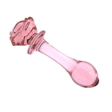 正品玻璃肛塞男女用调教粗大后庭具扩张拉珠玻璃透明棒sm道具同志用另类性工具 MG-003号 14.5*3.5cm