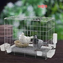 鸽子笼带隔断大号鸽子笼鸽子巢家用养殖笼配对笼折叠繁殖笼 60型号粪盘+食具2+脚垫+窝2